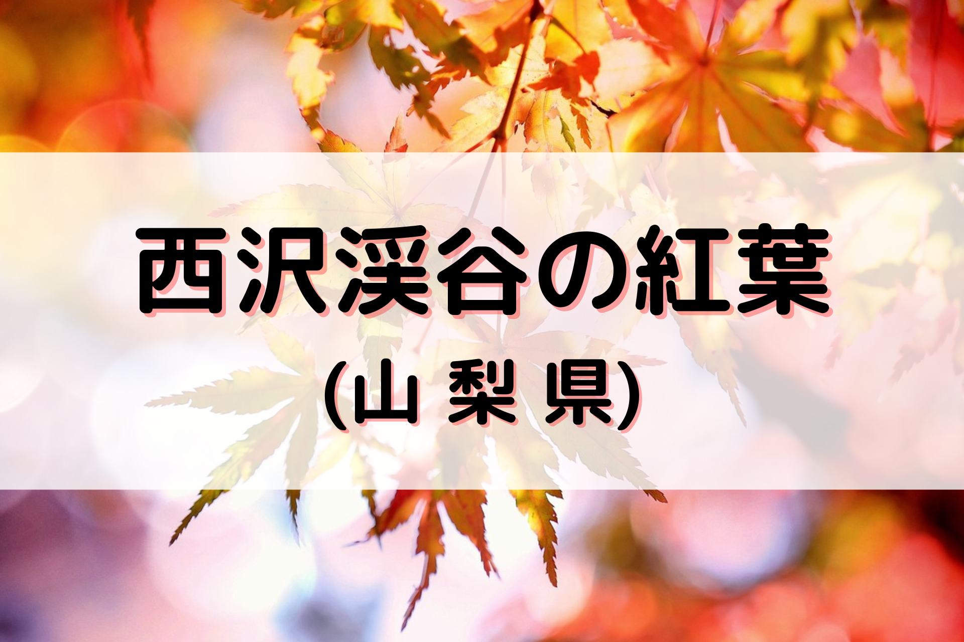 西沢渓谷の紅葉