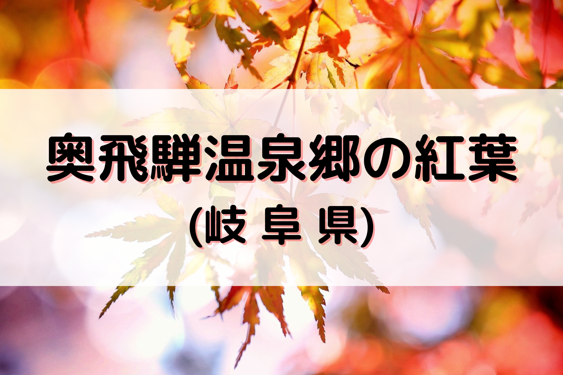 奥飛騨温泉郷の紅葉