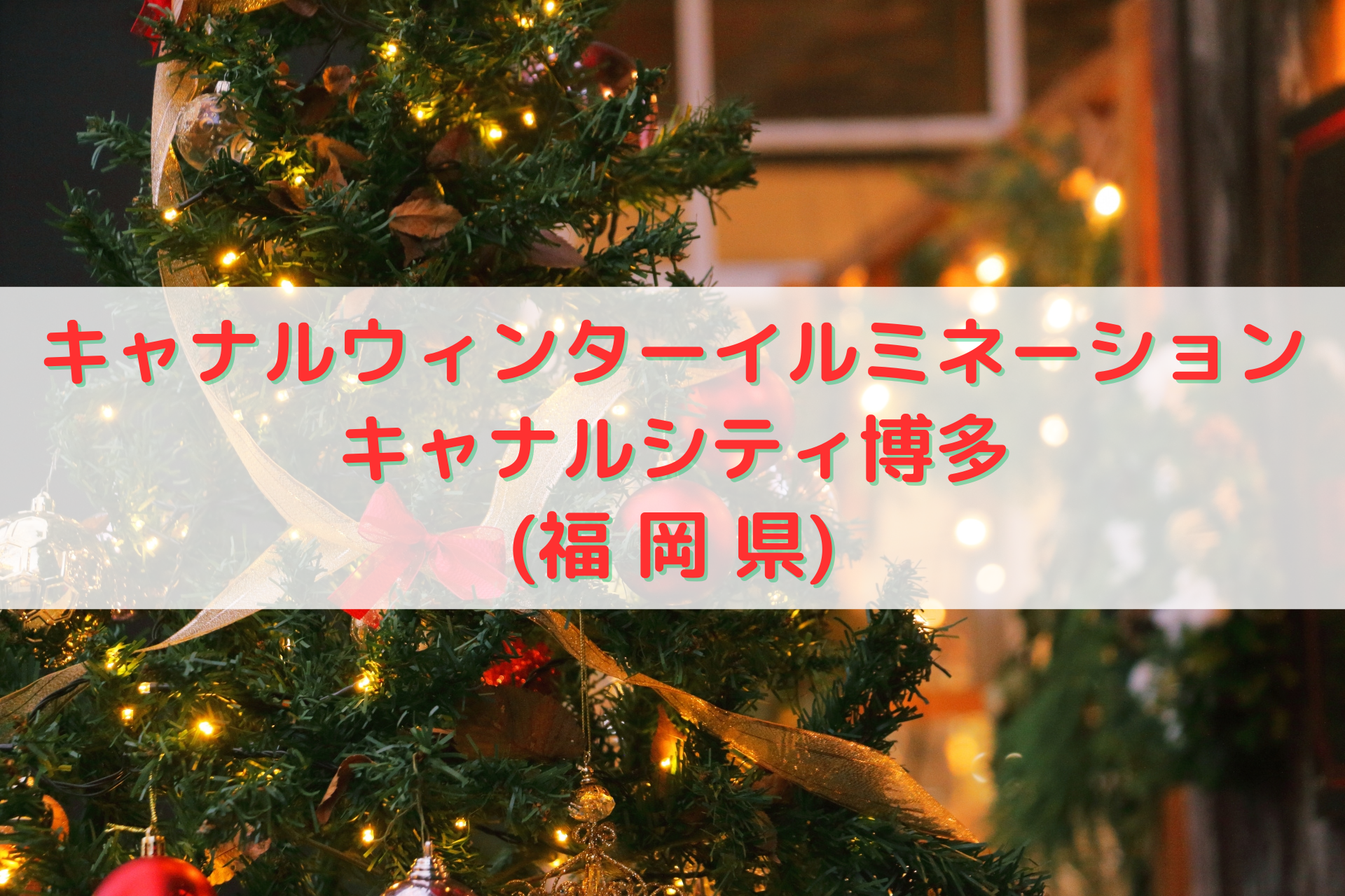 キャナルウィンターイルミネーション キャナルシティ博多